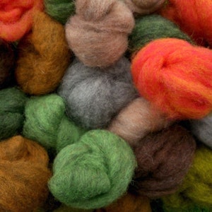 Fieltro con aguja/húmedo Fieltro rápido Mechas cardadas Selección de colores 20-100 g