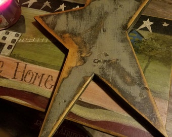 Primitive wooden star