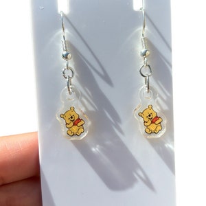 Pooh bear earrings