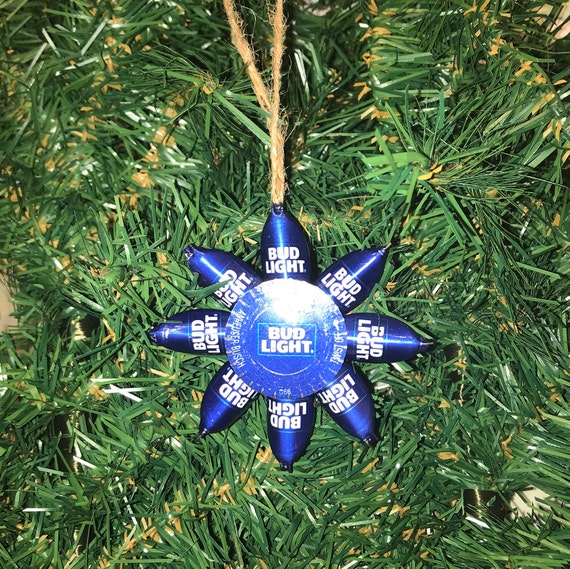Bud Light Beer Cap Christmas Ornaments