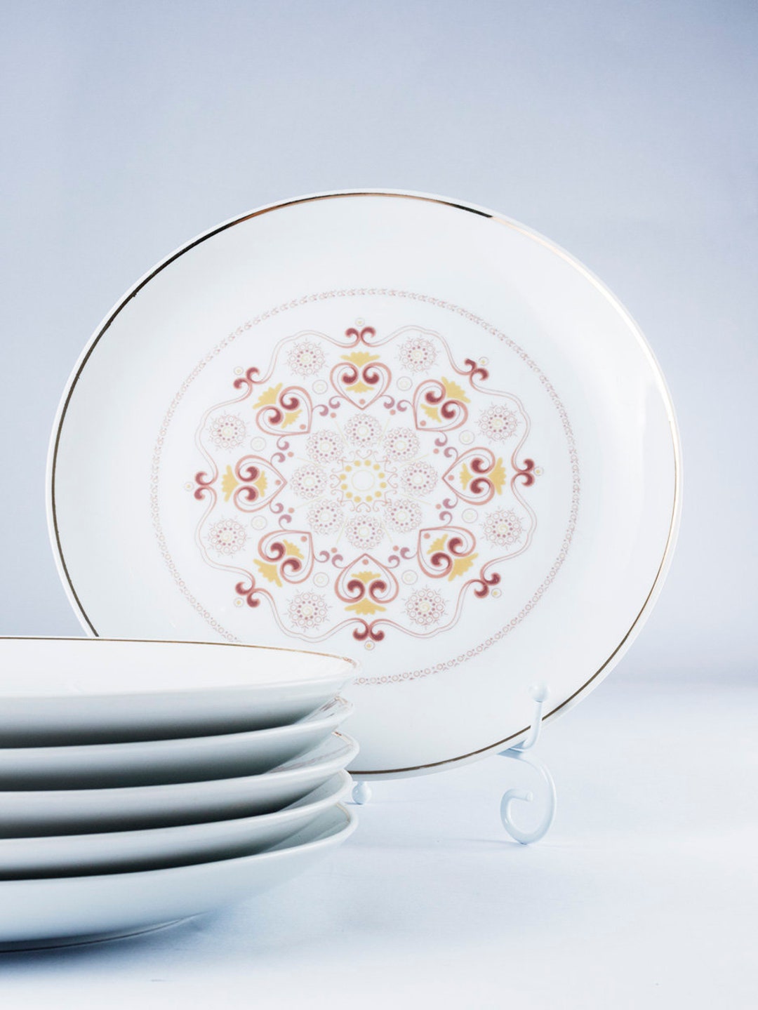 Porcelain Dishes/white/hippie Vegetable Styles/pink Etsy