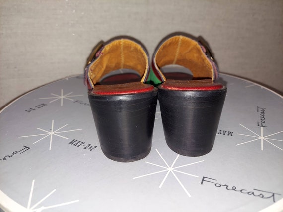 1970s Aigner Leather and Canvas Slides NOS/NWOT S… - image 8