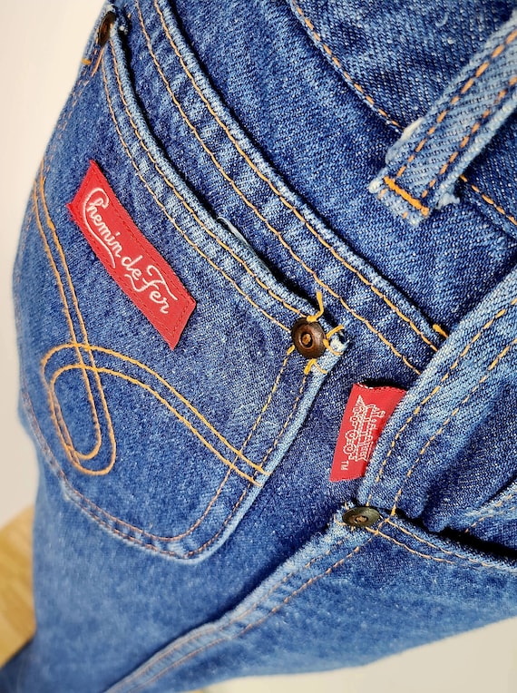 Early 1980s Designer Jeans by Chemin de Fer Waist 