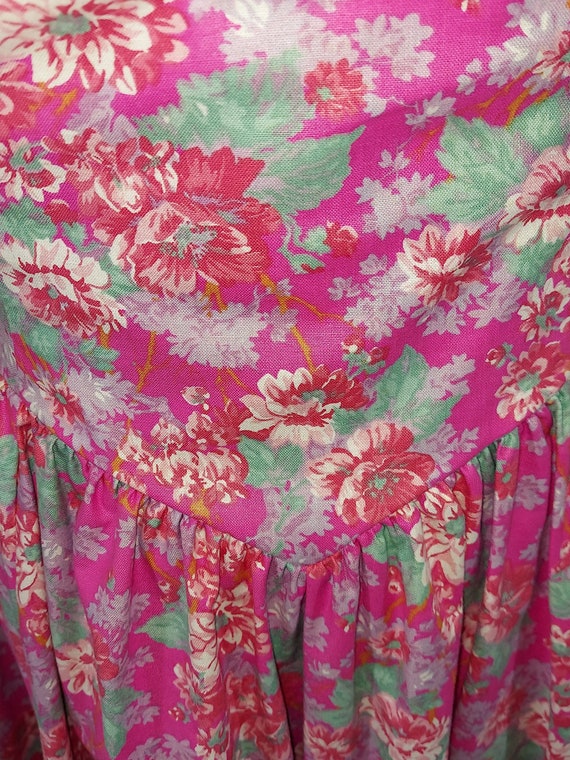 1980-1990s Laura Ashley Pink Floral Print Sweethe… - image 7
