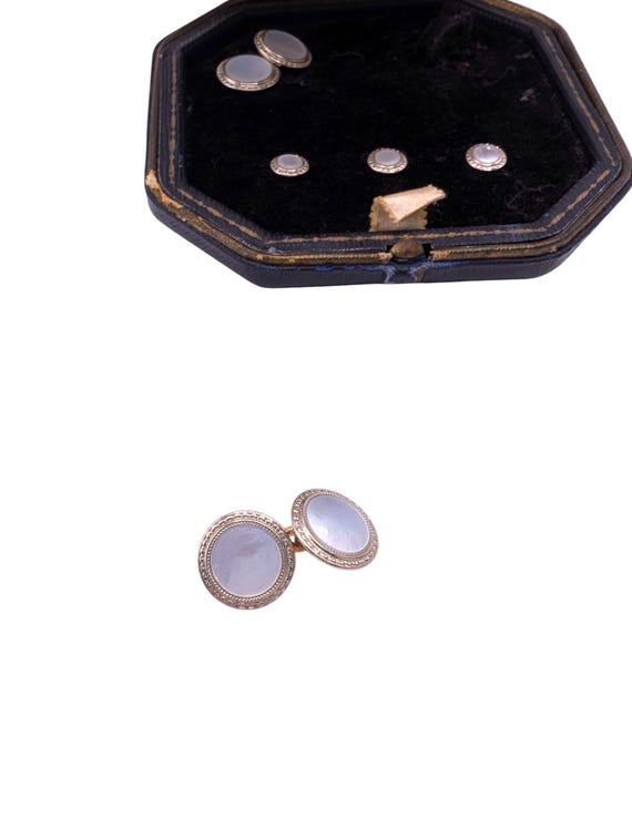 1930s Krementz Tuxedo Studs & Cufflink Set - image 8
