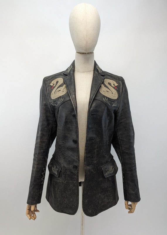 Ralph Lauren Leather Jacket Double RL ROCK STAR Chest 34
