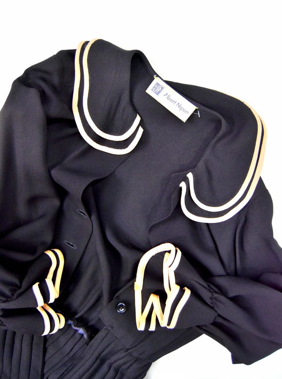 1970s Albert Nipon Dress Bust 34" Waist 24-28" - image 5