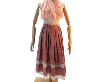 Vintage Gunne Sax Skirt // Jessica's Gunnies Button up Calico