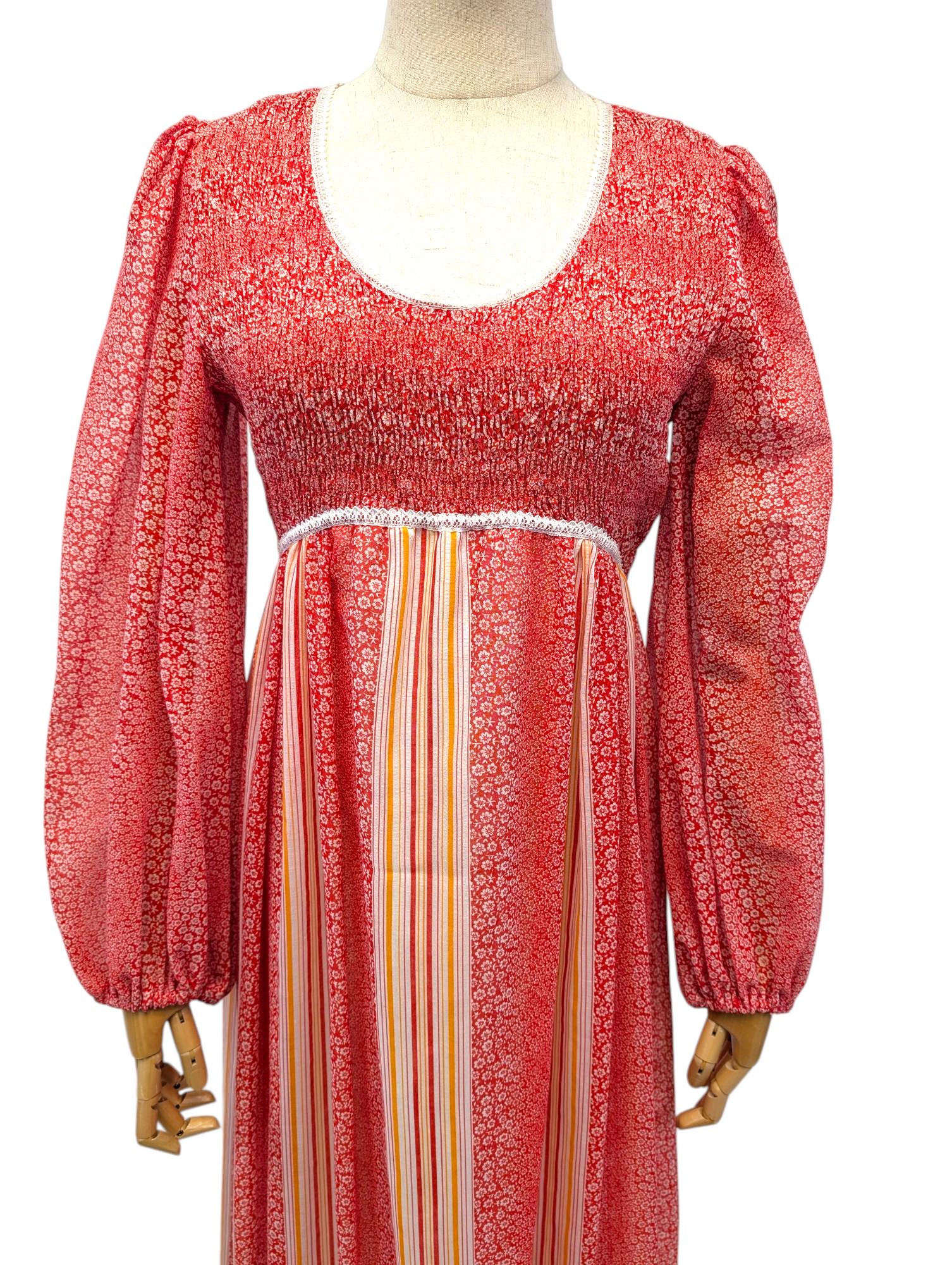 1960s/70s Maxi Dress by Candi Jones California Bust 34