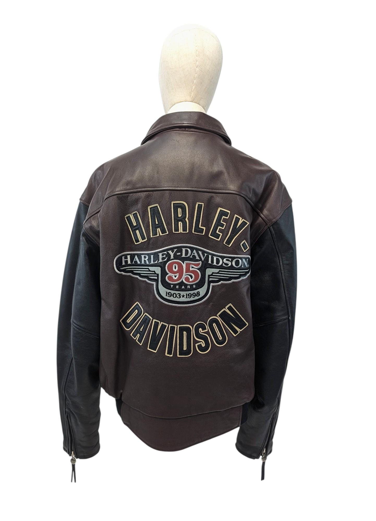 Harley Davidson 95th Anniversary Leather Jacket - Etsy