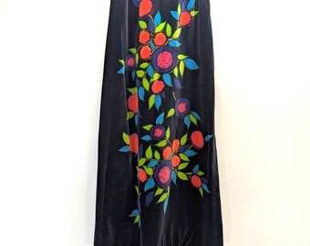 1970s Mr. Dino Velveteen Maxi Skirt
