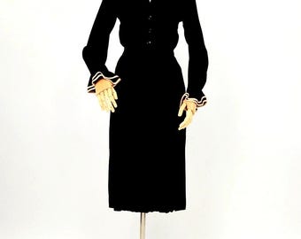 1970s Albert Nipon Dress Bust 34&quot; Waist 24-28&quot;