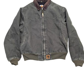 Rare Vintage Carhartt Santa Fe Jacket J14 SPC Spruce Green Mens