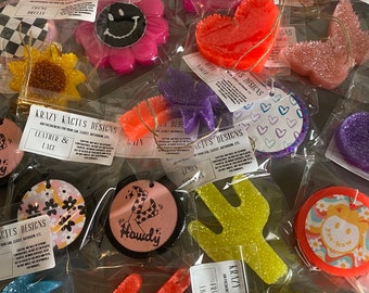 FRESHIE MYSTERY PACK- 3 Car freshies, car scents, car freshener, air fresheners, car accessories, Krazy kactus, aroma beads