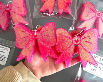 Coquette Bow Freshie, Valentines Freshie, Car Freshener, Car Freshies, Car Scents, Car Charms, Car Accessories, Krazy Kactus Designs