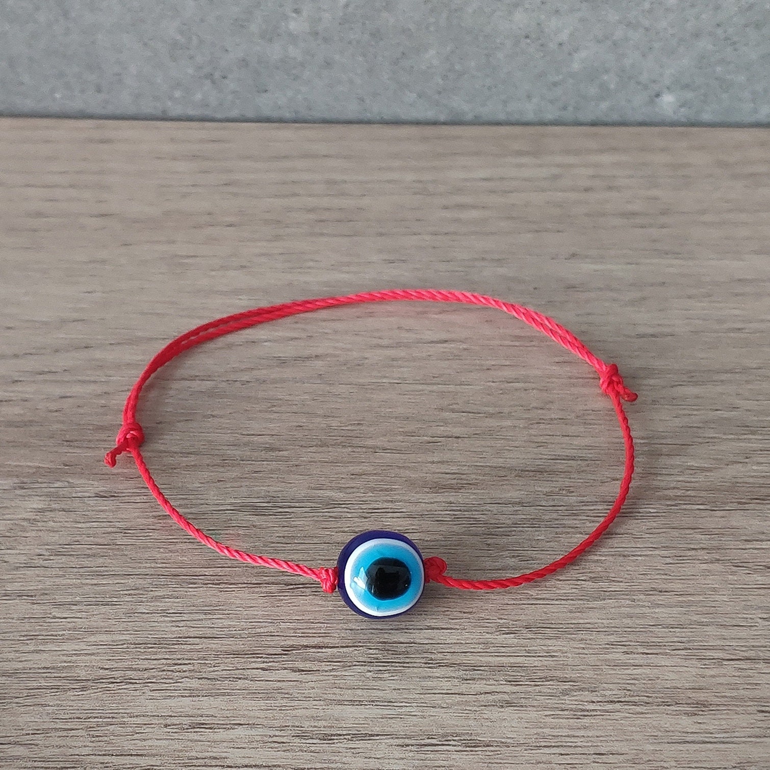 Evil Eye Red String Adjustable Bracelet, Good Luck Blue Evil Eye Bracelet,  Protection Bracelet
