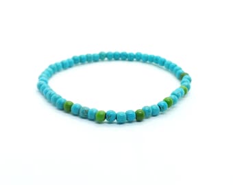 Mens bracelet, Unisex bracelet, surfer, Australian style jewelry. Turquoise gemstone beads bracelet. Mala bracelet