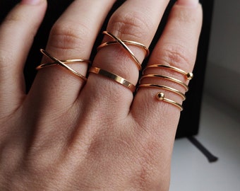 Ring Set Punk Knuckle Rings for women Finger 6 Rings set. Knuckle rings set. Minimalist rings set