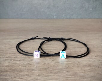 Letter Bracelet Letter Surfer Bracelet Letter Bracelet Personalized Friendship Bracelet Letter Partner Bracelet Bracelet