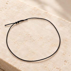 Herrarmband i nylon med svart snöre, justerbart glidande knut och surfarmband, NYTT. Pararmband, Herrsmycken