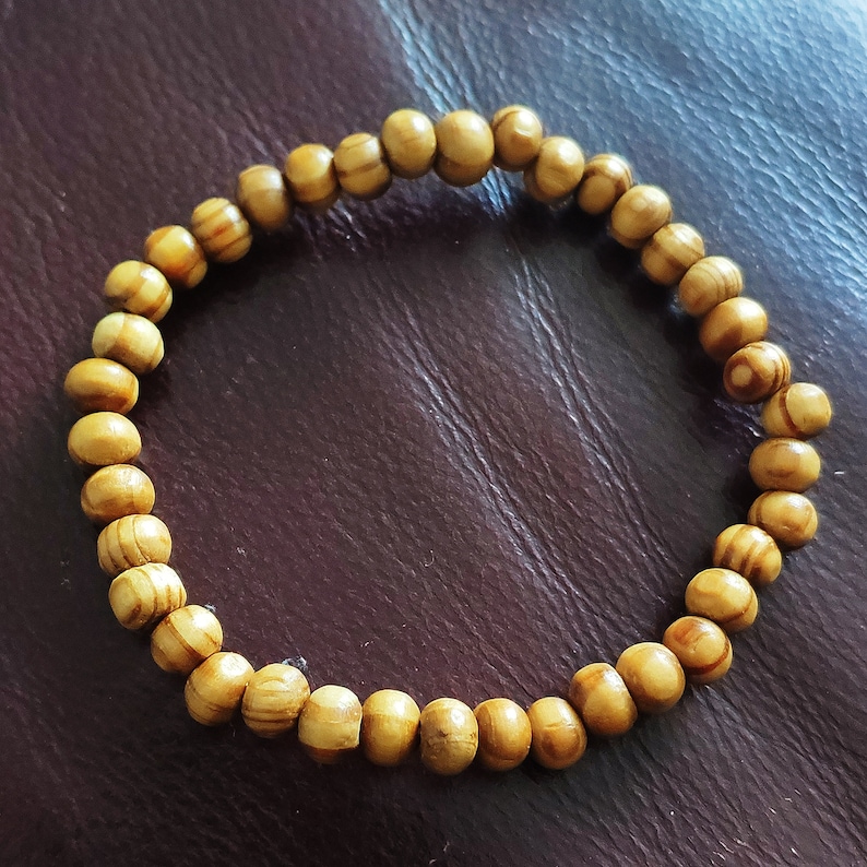 Wood Bead Bracelet 6 Mm Brown Wooden Bead Bracelet. Jewelry Etsy