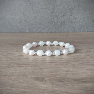 Pearl Crystal Bracelet - Bride, Bridesmaid, Wedding, Prom
