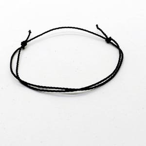 Mens Nylon Black Cord Bracelet Adjustable Sliding Knot Surfer Wristband NEW. Pairs bracelets, Guys jewelry