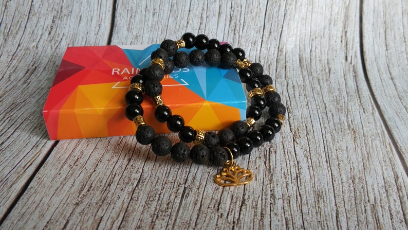 Gemstone bracelet. diffuse bracelet Essential Oils bracelet,Oil diffuser bracelet Lava vulcanic beads bracelet Agate mala beads jewelry