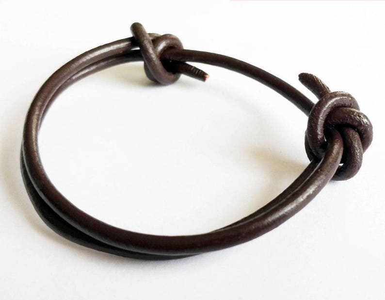 Black Leather Cord Bracelet Mens Leather Cord Bracelet Etsy