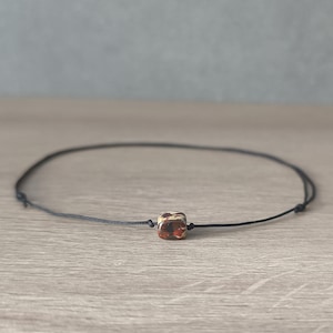 Jaspis Choker, Edelstein Choker, Choker Halskette, Boho Choker, Boho Choker, Einzelperle Choker, Dünner Schwarzer Choker, Braune Nuss Choker