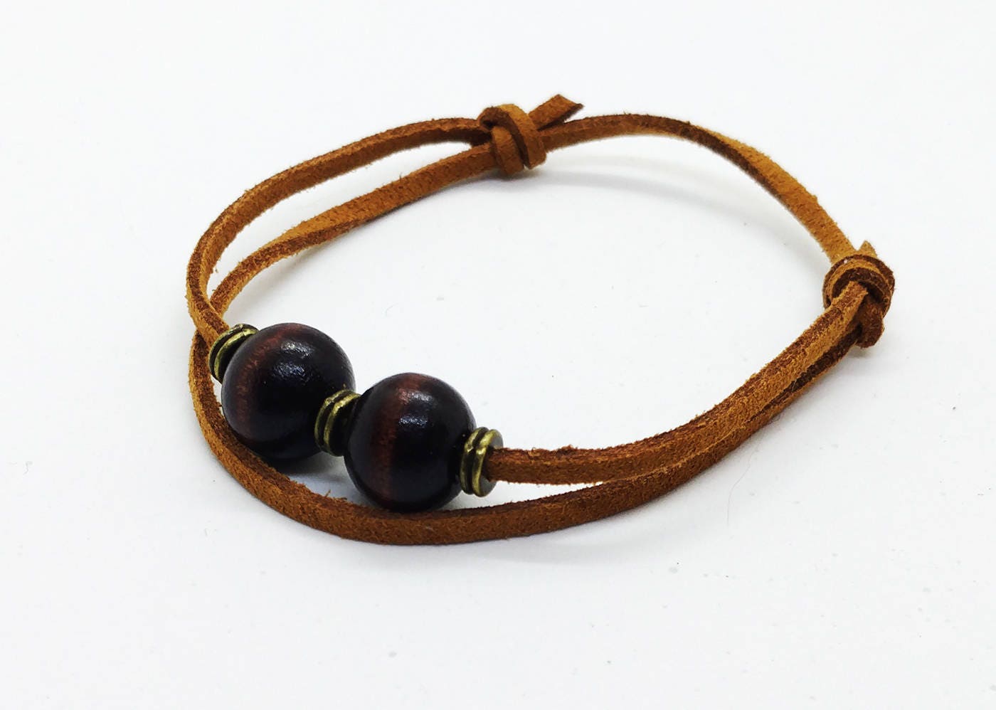 Mens Cord Bracelet Suede Leather Cord Bracelet Adjustable Etsy