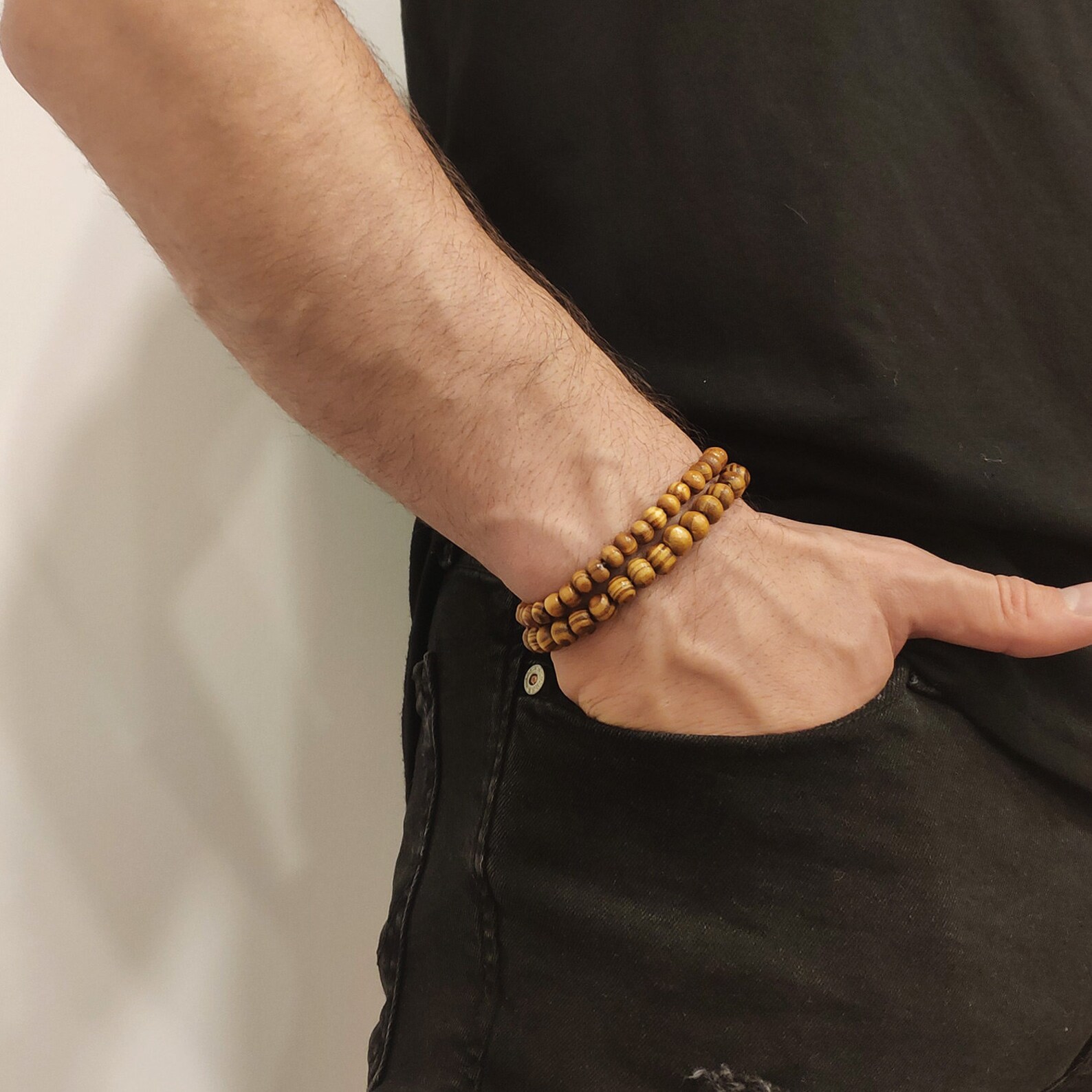 Handcrafted Wooden Bead GS Bracelet 04 main image 0