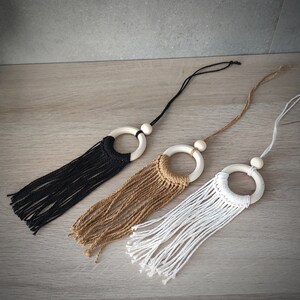 Achteruitkijkspiegel macramé charme achteruitkijkspiegel auto-accessoires voor heren cadeau auto charme vriendje cadeau echtgenoot cadeau broer cadeau vader geschenken