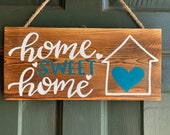 Home Sweet Home Sign - Door Hanger Wall Decor
