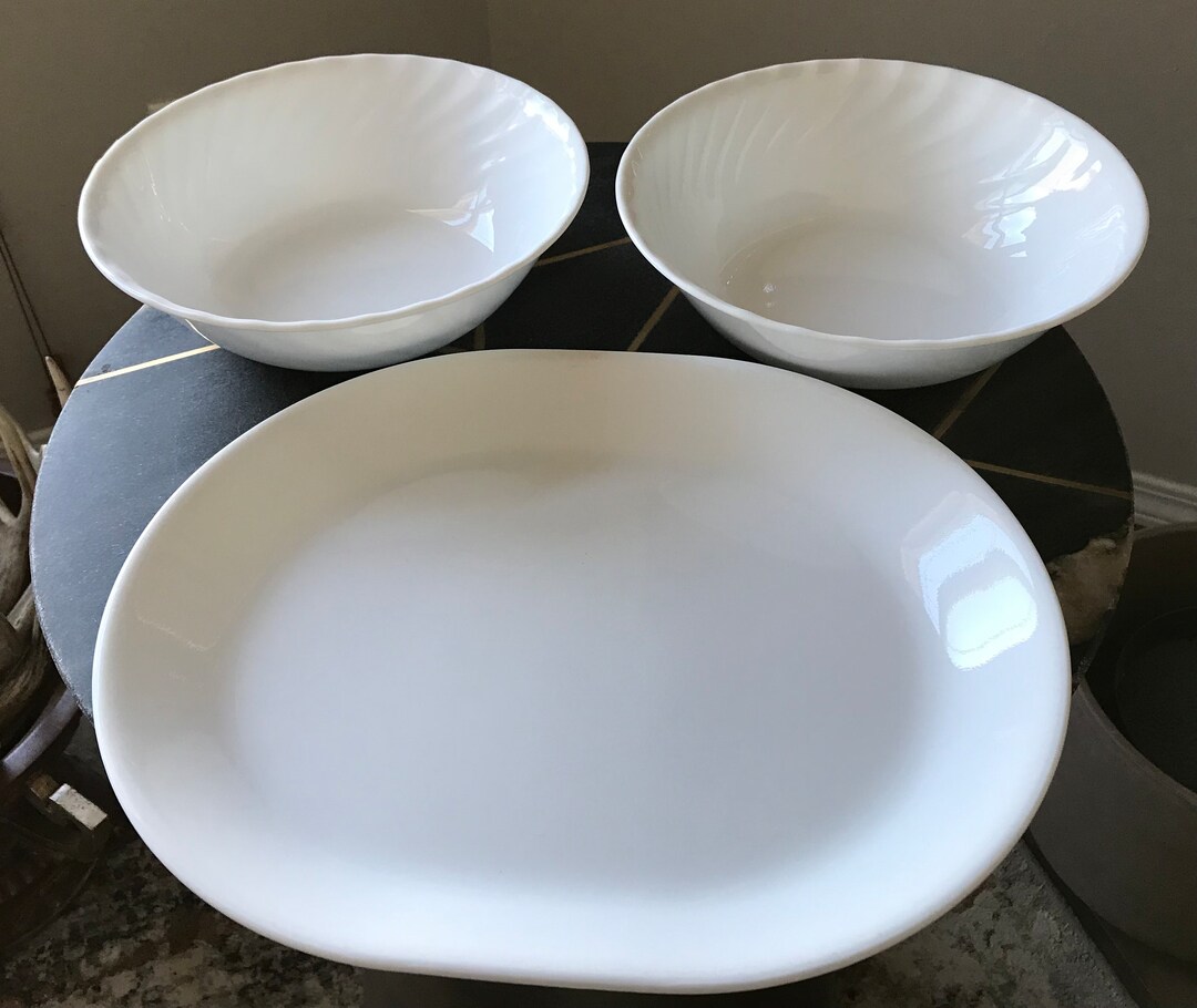 VINTAGE 1980'S CORELLE DISHES One Platter and Two Serving - Etsy