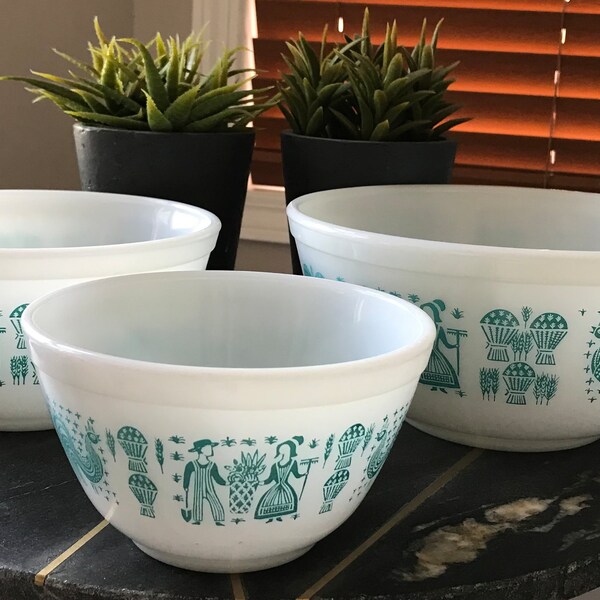 Milk Glass Mixing Bowls Etsy