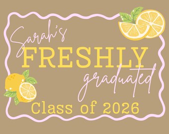 Freshly Graduated Editable Banner Template | Template Only