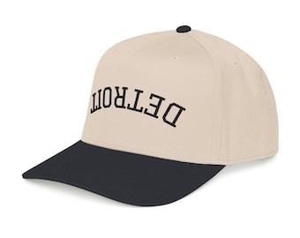 Detroit Upside Down Embroidered Hat Two-Tone
