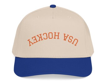 USA Hockey Upside Down Embroidered Hat Two-Tone