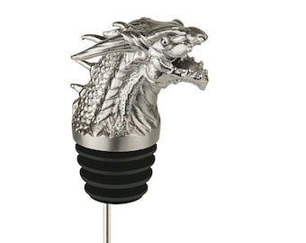 Stainless Steel DRAGON Wine Pourer Aerator Unique Fun Fantasy Mythical Creature Wine Lover Gift