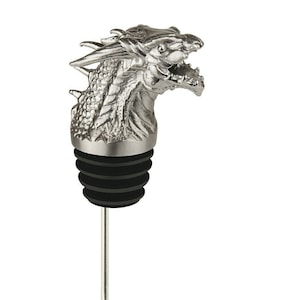 Stainless Steel DRAGON Wine Pourer Aerator Unique Fun Fantasy Mythical Creature Wine Lover Gift