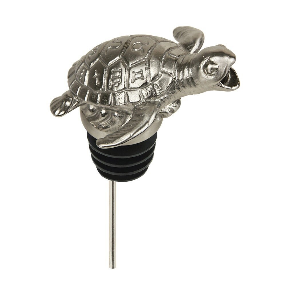 Stainless Steel ZODIAC SEA TURTLE Wine Pourer Aerator Unique Fun Beach