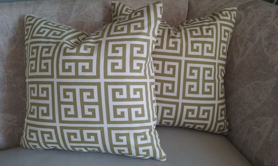 Green Pillow Cover Christmas Pillow Cover Green And Cream Etsy