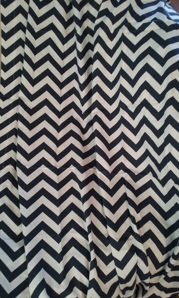 Bedroom Curtains Window Curtains Navy Blue Chevron Chevron Etsy