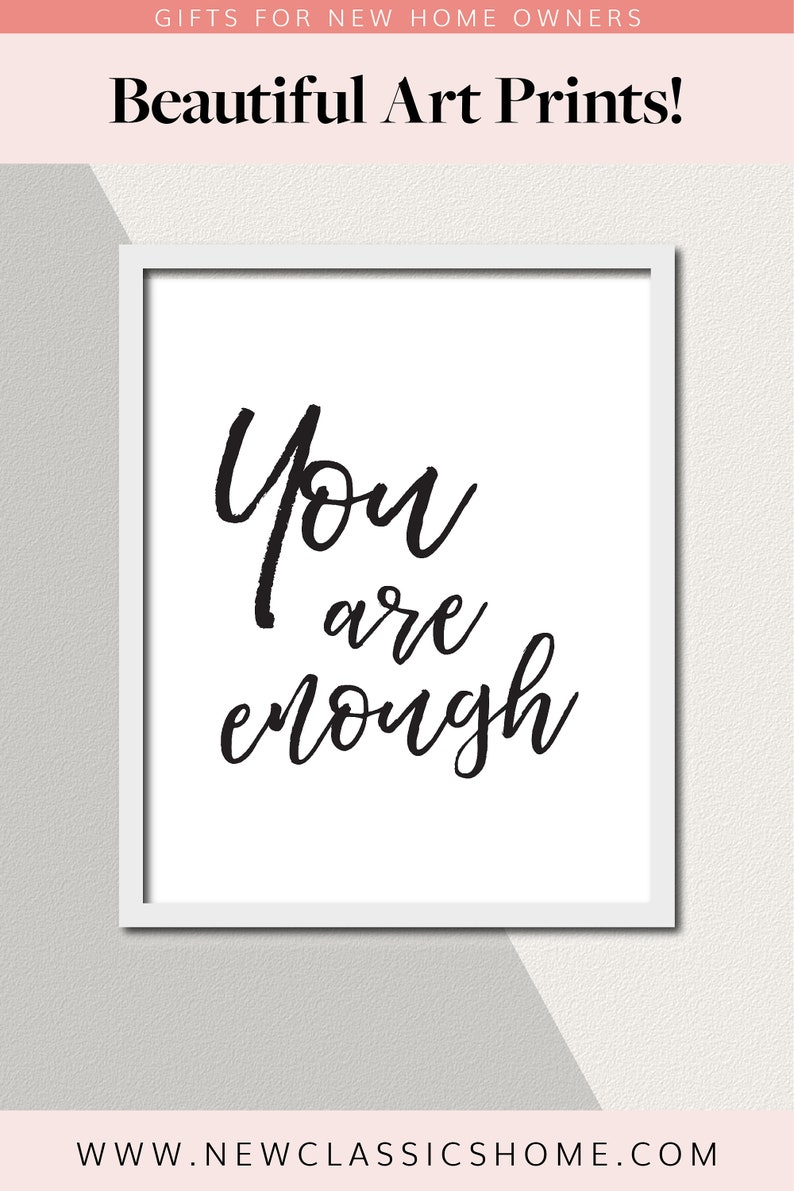 YOU ARE ENOUGH printable poster/ inspirational art/ | Etsy