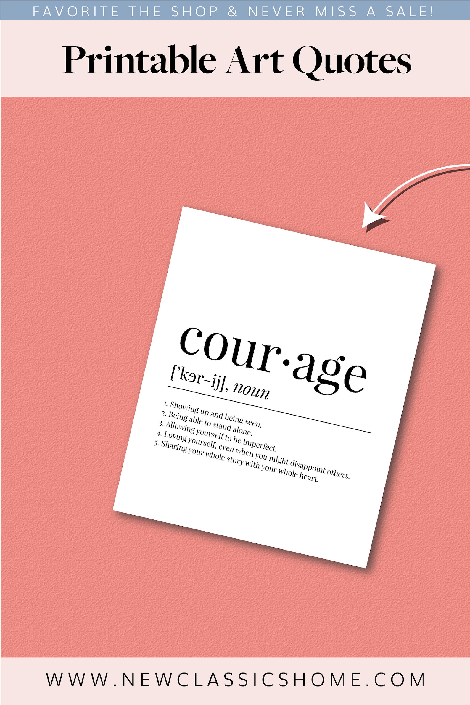 COURAGE DEFINITION dictionary print dictionary definition Etsy