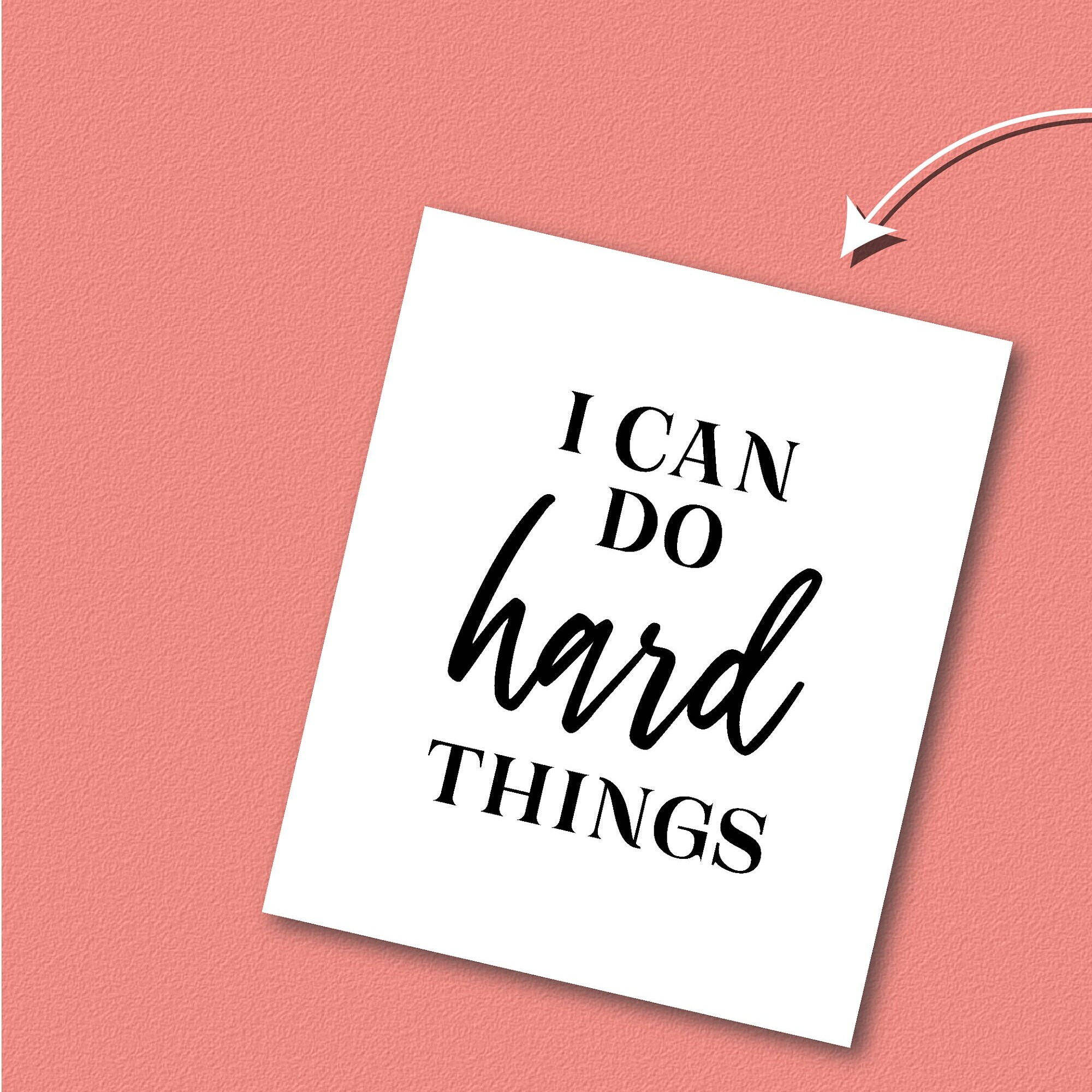 I Can Do HARD THINGS Printable Wall Art Instant Download Etsy