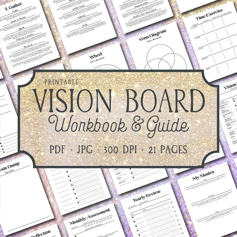 COMPLETE Vision Board Kit Dream Board 2023 Ultimate Bundle Etsy
