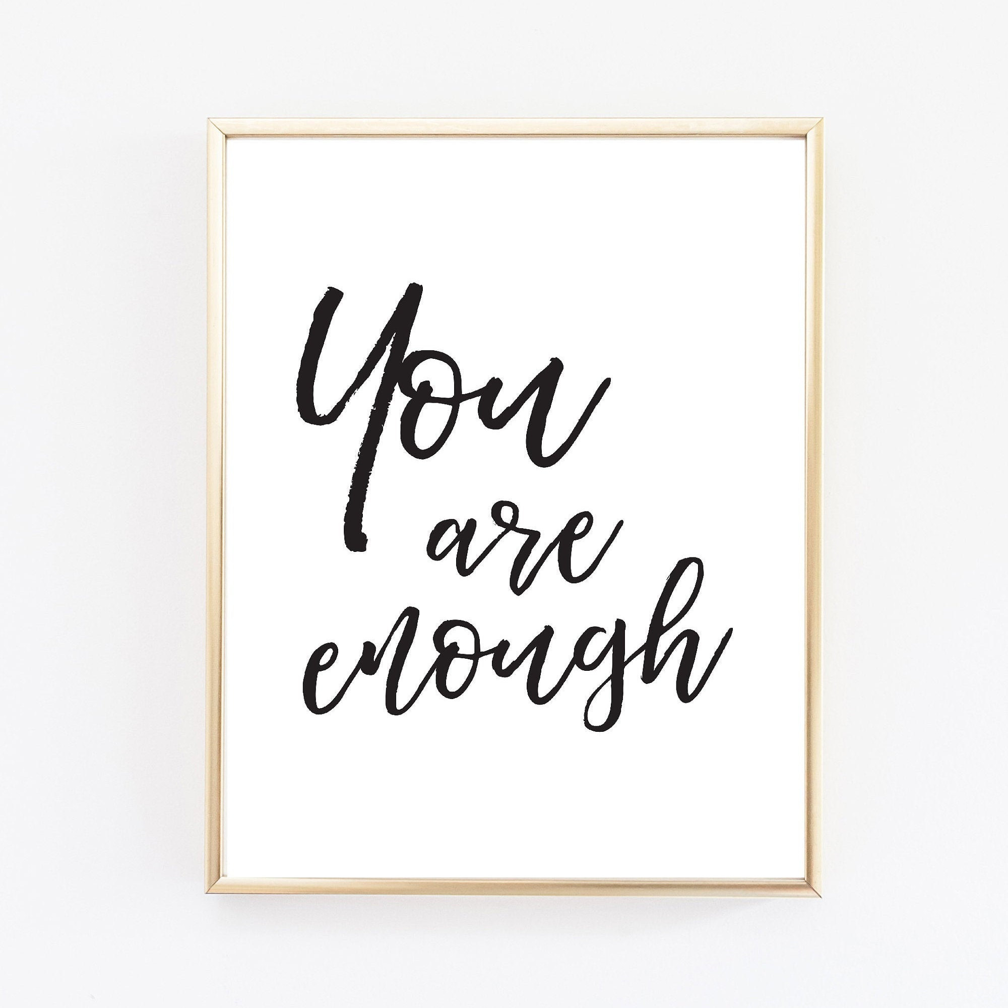 YOU ARE ENOUGH printable poster/ inspirational art/ | Etsy