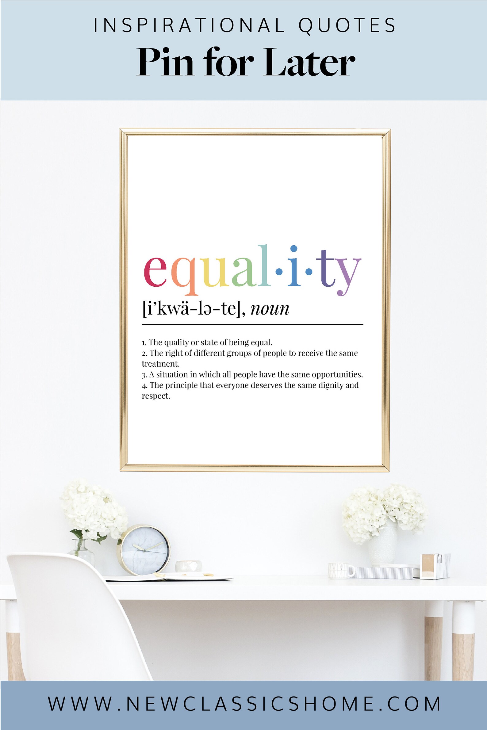 RAINBOW EQUALITY definition dictionary printable digital Etsy